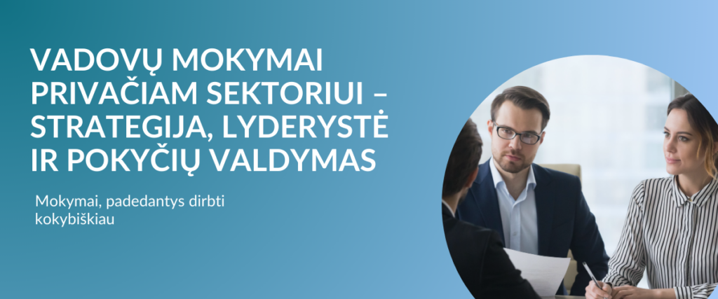 Vadovu Mokymai Privaciam Sektoriui